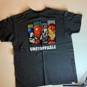 Boys small Marvel gray shirt superhero logo